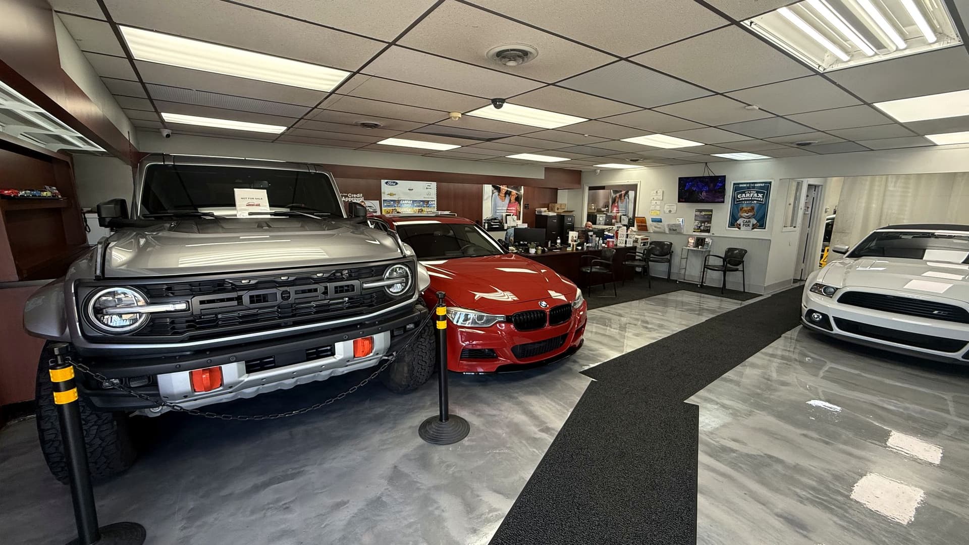 Showroom at the Redford Auto dealership on West 7 Mile